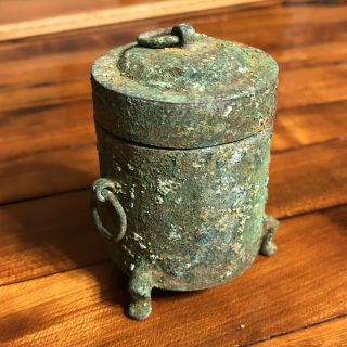 RARE Ancient Greek Style Bronze Age Brass Vase Oil Wine Jug 1200 - 800 BC READ 3
