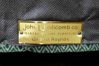 John Widdicomb Co.  upholstered arm chairs nailhead trim chippendale legs 3