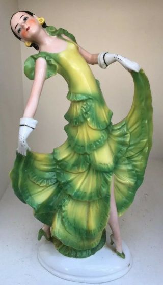 Lively Antique Art Deco Spanish Dancer Figurine