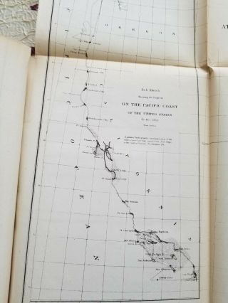 Atlantic Gulf of Mexico and Pacific Coasts 1863 US Coast Survey Map Chart 5