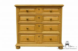 Henredon Furniture Blonde Solid Oak Chairside Chest / End Table 9805 - 46