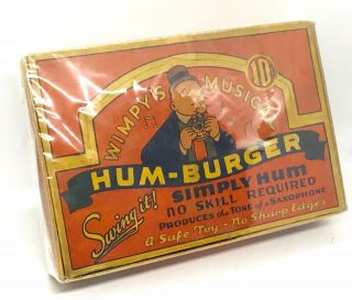 Antique 1930s North Western Prod.  Popeye Wimpy Hum - Burger Toy - Box Only