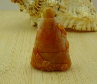 Certified Red Jade Snuff Bottle Hand - carved Pixiu Grade A Jadeite S - 059 - 4 2