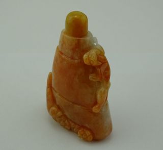 Certified Red Jade Snuff Bottle Hand - carved Pixiu Grade A Jadeite S - 059 - 4 6
