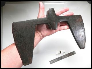 Extremely Rare Scandinavian Norse Viking Double Bladed Axe Head Conserved - Ef