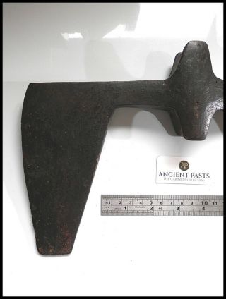 Extremely Rare Scandinavian Norse Viking Double Bladed Axe Head Conserved - EF 4