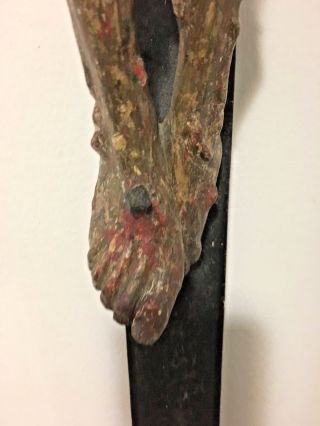 LATE RENAISSANCE CARVED WOOD PLAGUE CROSS FROM TYROL CA.  1670 6