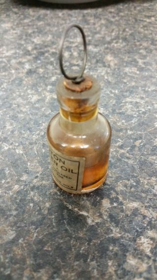 Antique Remington Typewriter Oil Bottle - - - Cork with Wire Pull - - Made in U.  S.  A. 3