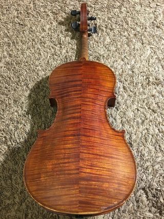 Antique Violin Fiddle Elmer E.  Powers Leominster Mass.  1890 with Bow & Case 3