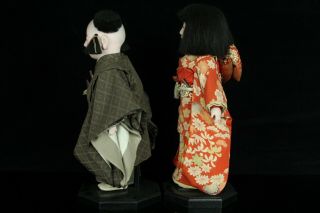 JUL096 JAPANESE ANTIQUE EDO ICHIMATSU DOLL NINGYO GIRL&BOY GOFUN KIMONO 3