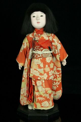 JUL096 JAPANESE ANTIQUE EDO ICHIMATSU DOLL NINGYO GIRL&BOY GOFUN KIMONO 4