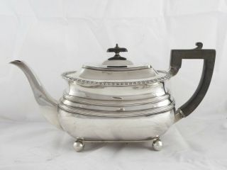Smart English Antique Georgian Style Solid Sterling Silver Teapot 1908 695 G