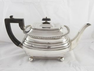 SMART ENGLISH ANTIQUE GEORGIAN STYLE SOLID STERLING SILVER TEAPOT 1908 695 g 4