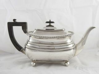 SMART ENGLISH ANTIQUE GEORGIAN STYLE SOLID STERLING SILVER TEAPOT 1908 695 g 5