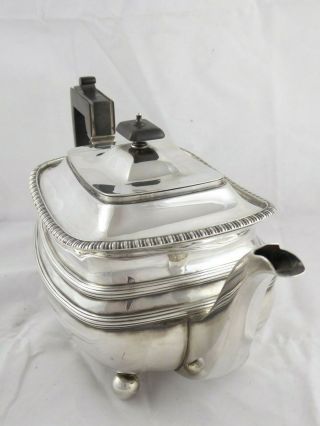 SMART ENGLISH ANTIQUE GEORGIAN STYLE SOLID STERLING SILVER TEAPOT 1908 695 g 6
