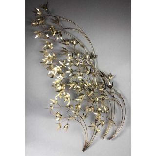 C.  Jere Brass Modernist Arched Tree Branch Wall Sculpture Arched