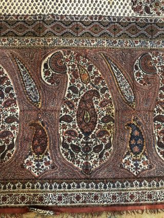 Antique Kalamkar Qalamkar Persian Indian Textile 2,  Antique Paisley Shawl