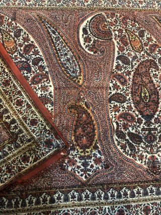 Antique Kalamkar qalamkar Persian Indian Textile 2,  Antique Paisley Shawl 4