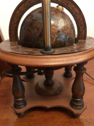 VINTAGE ZODIAC WORLD GLOBE LAMP MADE IN ITALY 8