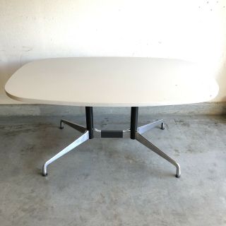 Eames / Herman Miller Segmented Dining Conference Table Aluminum Base Racetrack