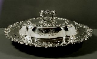 Black Starr Frost Sterling Entree Dish c1895 Exclusive Design 3