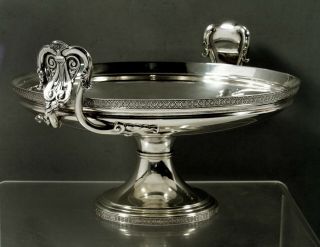 Tiffany Sterling Silver Compote c1875 Egyptian Revival 2