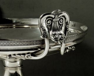 Tiffany Sterling Silver Compote c1875 Egyptian Revival 5