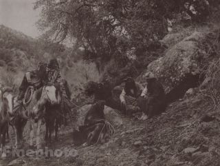 1900/72 Photogravure Native American Indian Apache Story Art Edward Curtis 11x14