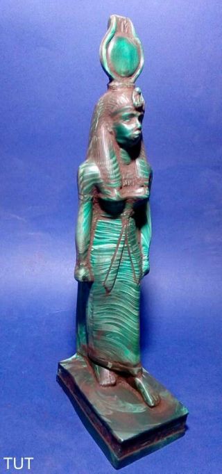 ANCIENT EGYPTIAN ANTIQUE EGYPT Statue of Goddess ISIS stone stand 380 - 362 Bc 6