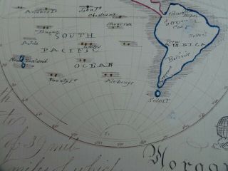1852 SIR THOMAS JACKSON HSBC BANK - HAND DRAWN MAP OF THE WORLD - DUBLIN SCHOOL 10