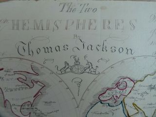 1852 SIR THOMAS JACKSON HSBC BANK - HAND DRAWN MAP OF THE WORLD - DUBLIN SCHOOL 2