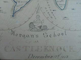 1852 SIR THOMAS JACKSON HSBC BANK - HAND DRAWN MAP OF THE WORLD - DUBLIN SCHOOL 3