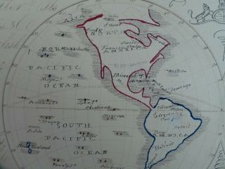 1852 SIR THOMAS JACKSON HSBC BANK - HAND DRAWN MAP OF THE WORLD - DUBLIN SCHOOL 4