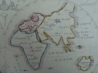 1852 SIR THOMAS JACKSON HSBC BANK - HAND DRAWN MAP OF THE WORLD - DUBLIN SCHOOL 5