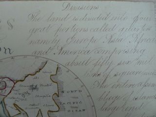 1852 SIR THOMAS JACKSON HSBC BANK - HAND DRAWN MAP OF THE WORLD - DUBLIN SCHOOL 8