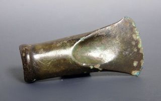 European Type Bronze Axe Head With Glossy Patina (m536)