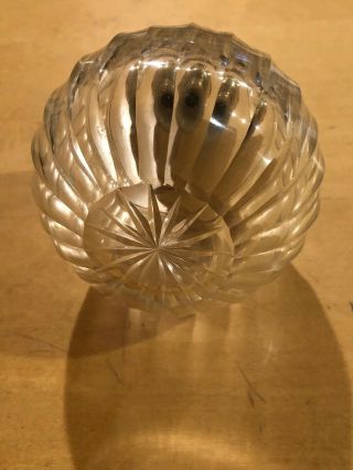 British UK Perfume Bottle Crystal Glass Silver Enamel 6