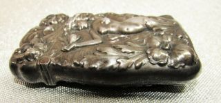 Antique Sterling Silver Match Safe Art Nouveau Vesta Nude Woman Depiction Beauty 10