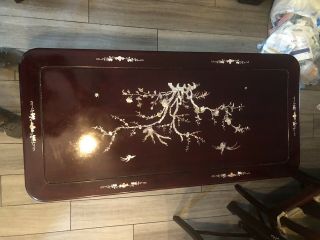 Cantonese Rosewood Pearl Inlaid Living Room Table.  Beatifyl And Functional