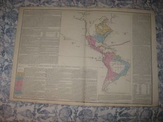 Gorgeous Rare Antique 1818 North South America Le Sage Map United States Texas