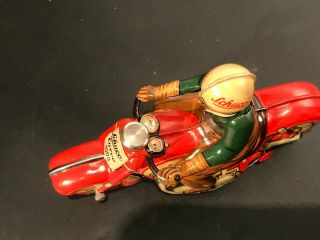 c.  1950 US Zone Germany Schuco Curvo 1000 Tin Clockwork Motorcycle Toy 3