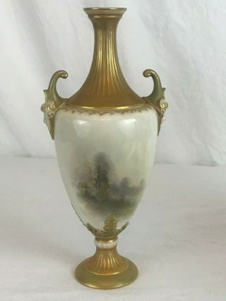 Vase.  Royal Worcester Signed by James Stinton.  Game Birds Pheasants.  1911 3