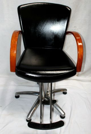 P.  S.  Pibbs,  Inc Leather & Maple Styling Chair,  Discontinued Model