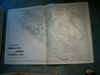Vintage Admiralty Chart 1917 Canada - Vancouver Island 1865 Edn