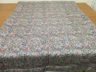 Early 20th Century Paisley Eiderdown Quilt.  Single.  Very Pretty 4