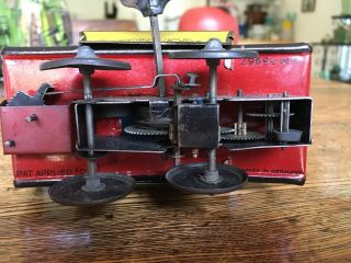 Antique Toonerville Trolley Tin Litho Wind - up Toy O Gauge Germany 1922 7