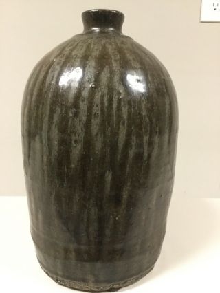 Old Southern Pottery,  Crawford County Georgia 1 Gallon Alkaline Stoneware Jug 2