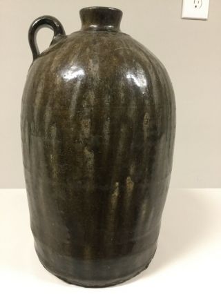 Old Southern Pottery,  Crawford County Georgia 1 Gallon Alkaline Stoneware Jug 3