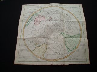 1780 Bellin Map Southern Hemisphere Australia Indonesia Singapore Pacific Tahiti