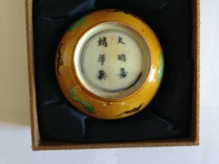 19th Century Chinese San Cai (Three Color) Dish in Fitted Box 3